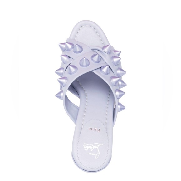 Lilac Spike Mules with Signature Red-Sole - Picture 5 of 5